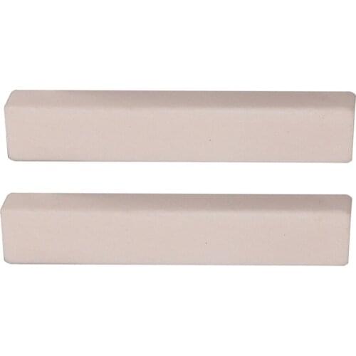 2 Packs White Blank Nut for Electric Bass Banjo String Instrument Accs