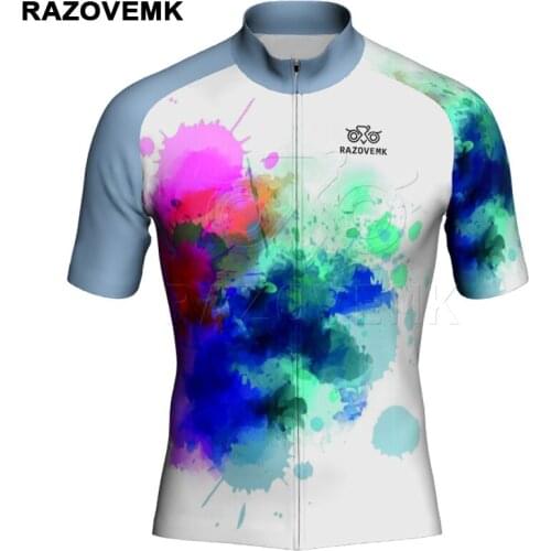 2018 RAZOVEMK OCEAN Cycling Jersey Summer Ropa Ciclismo bicycle clothing Mtb Bicycle Shirt Short Maillot short jersey only
