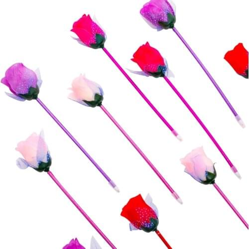 24pcs/lot Flower Pen Decorative Ballpoint Signature Pen Best Gift For The Festival Valentines Day Party Supply Wholesale