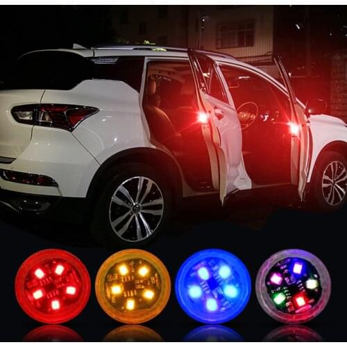 2x Universal LED Car Opening Door Safety Warning Anti-collision Lights Magnetic Sensor Strobe Flashing Alarm Lights Parking Lamp