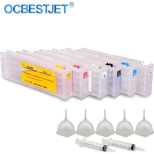 6Colors/Set T7261-T7264 T726A Empty Refillable Ink Cartridge With Chip For Epson SureColor SC-F2080 F2080 Printer 700ML/PC