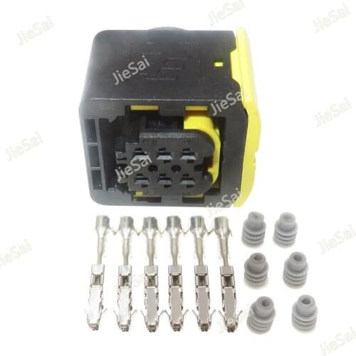 6 Pin Female Automotive Connector Waterproof Electrical Wire Plug For Auto Truck