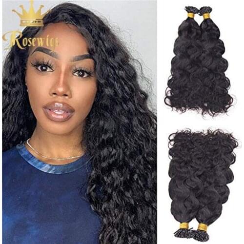 Brazilian Body Wave I Tip Really Human Hair Extension Natural Wavy Microlinks Fusion 100 Strands Cheap Keratin High Quality