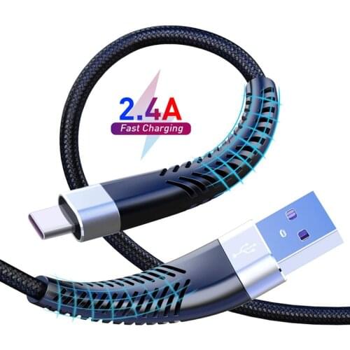 Fast Charge 2.4A USB Type C Cable For Samsung Galaxy S20 S21 S9 S8 Plus Note 20 Huawei P30 Pro Mobile Phone Charging Wire Cable