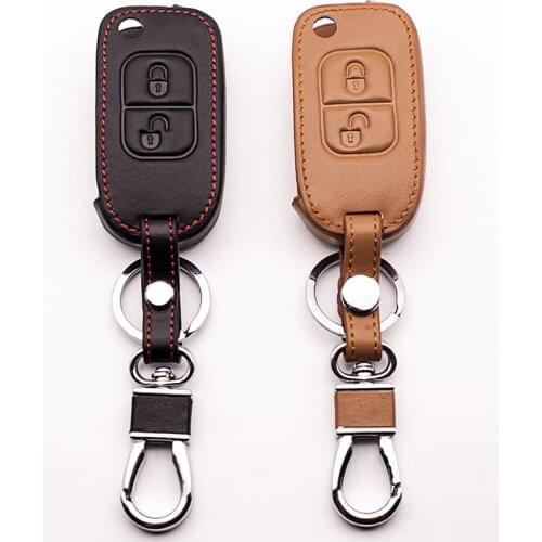 For Mercedes Benz E113 A C E S D05 W202 W203 W168 classic design Genuine Leather Car Key Case Cover 2 buttons shell starline a91