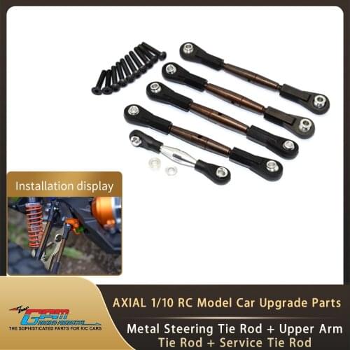 GPM AXIAL 1/10 YETI ROCK RACER 90026 BUGGY Climbing Car Metal Steering Tie Rod + Upper Arm Tie Rod + Service Tie Rod