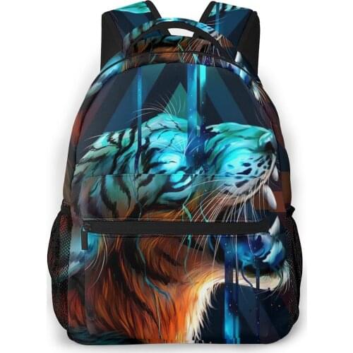 Artistic Tiger Backpack for Girls Boys Travel RucksackBackpacks for Teenage school bag