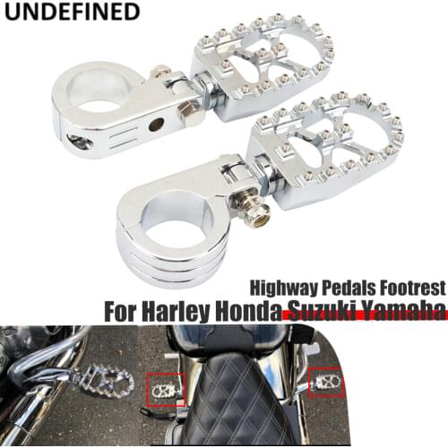Highway Foot Pegs Motorcycle Footrest Engine Guard Crash Bar Footpeg Mounts 1 1/2"38mm for Harley Touring Rode King Sportster 88