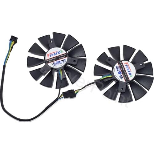 FD7010H12S DC12V 0.35A 7 Pin 2pcs set Cooling Fan for GTX 550 750 770TI HD 7870 Video Card Cooling fan