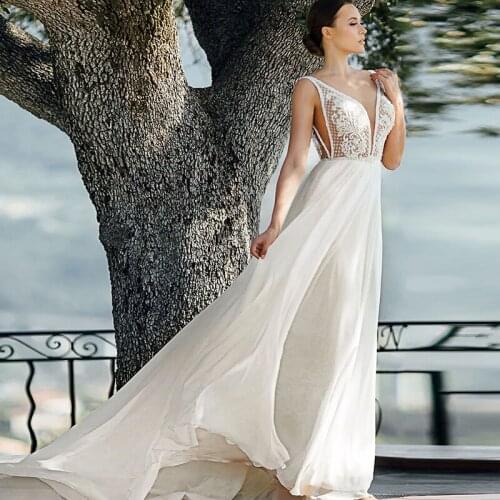 Lampades Sleeveless Wedding Dresses