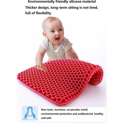 Latex cushion-honeycomb white enhanced double-layer non-slip cushion suitable for car or office chair sciatica back pain relief