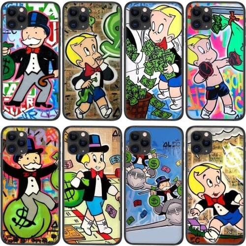 Stores Black Hoesjes Luxury Back Dollar Alec Monopoly For Xiaomi Mi 10 11 9 10T Pro Lite Ultra Poco X3 F3 NFC CC9 Pro