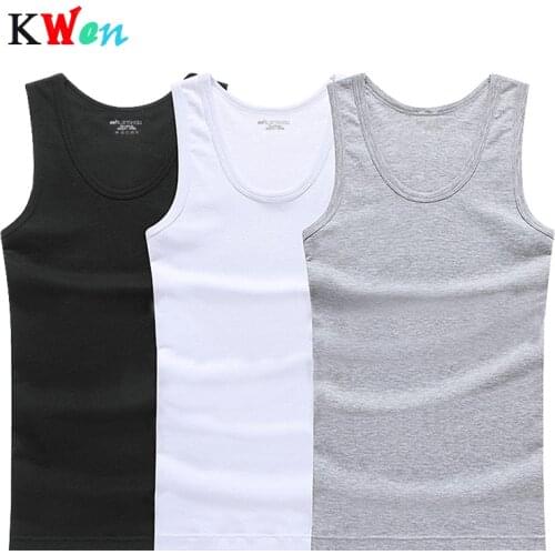 Tank Top Men 3-PCS Cotton Sleeveless Undershirt Gym Fitness Pure Shirts Bodybuilding Workout Vest Factory Outlet Mens Shirt