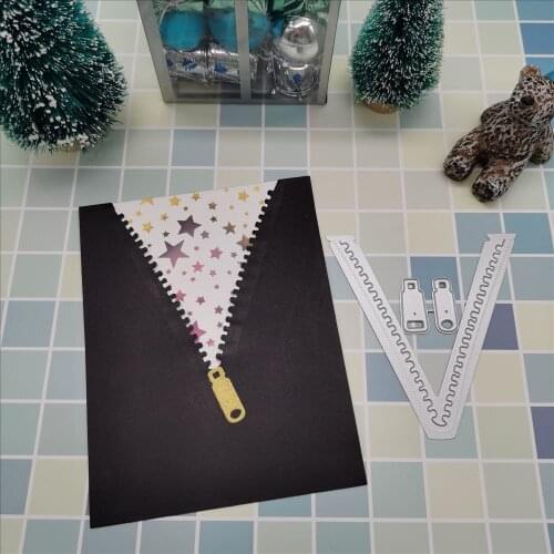 Zipper Metal Cutting Dies Stencils For DIY Scrapbooking Decorative Embossing Handcraft Die Cutting Template new 2021