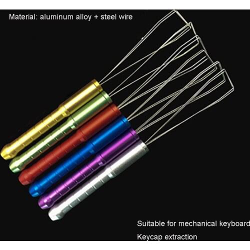 Multifunctional Aluminum Alloy Steel Wire Key Puller For Mechanical Keyboard Keycap Creative Design Puller Multicolor Remover