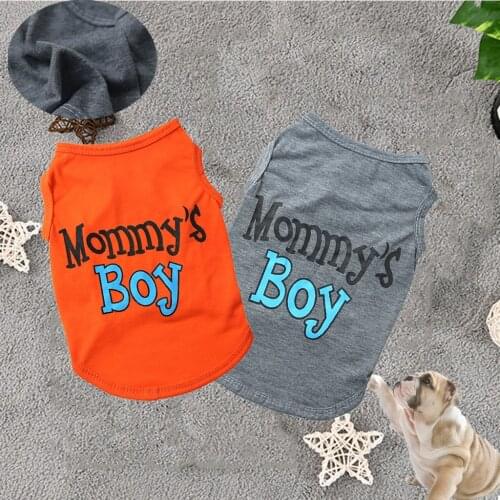 Cartoon Dog Shirt Dog Clothes Pet Clothes Mom Son Puppy Vest Spring Summer Fashion Small Dog Pet Clothes Dropshipping wholesale