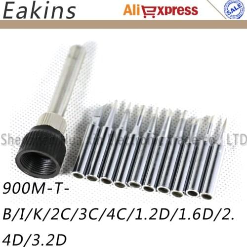 11pcs/lot 900M-T Lead-free Solder Tip Set Iron Tip For 936 SAIKE ATTEN AOYUE KADA YIHUA Soldering Rework Station Solder