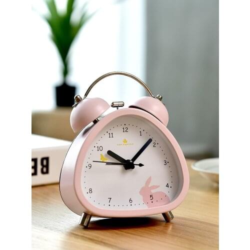 Desktop Cartoon Little Alarm Clock Clock Bedside Mute Creative Clock