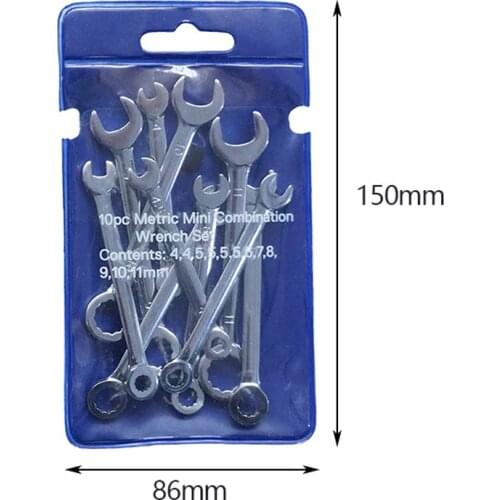 10pcs Combination Wrench Set Professional Tools Wrenches Chrome Vanadium Steel Ratchet Durable Repair Tools JDH88