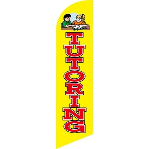Factory Direct Sale Custom Tutoring 110g Knitted Polyester Feather Flag Single Sided Outside