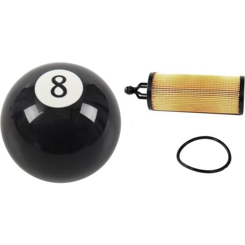 Universal Car Auto Black 8 Ball Gear Shift Shifter Knob with Oil-Filter,Car Oil-Filter