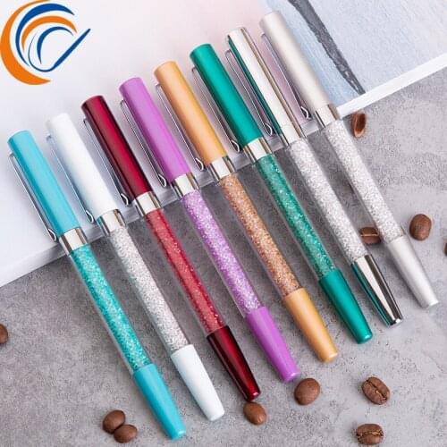 Business Crystal Signature Pen 18pcs Per Set Gift Crystal Pen Gift Signature Metal Pen Wholesale Kawaii Gift