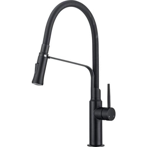 High quality Pull out kitchen sink faucet Spring Cold hot water kitchen sink faucet with two functions handheld spray