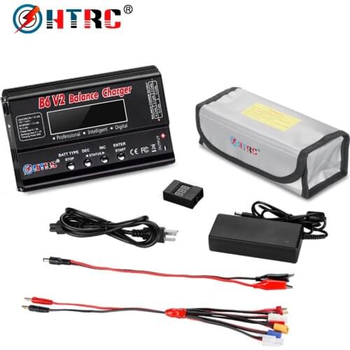 Lipo Charger HTRC IMAX B6V2 RC Charger 80W 6A For LiIon/LiFe/NiCd/NiMH/High/LiHV Battery Charger Discharger 15V6A Of you choose