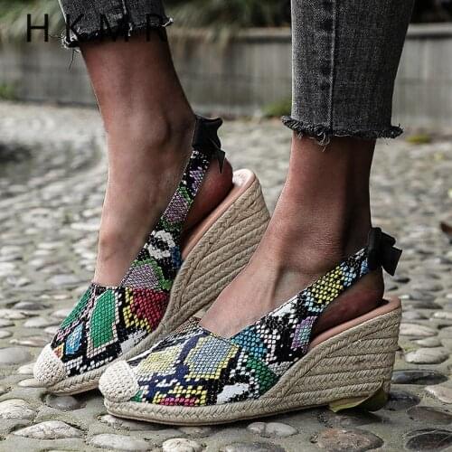 2021 Wedges Shoes For Women Retro Open Toe Ankle Platform Beach White Sandals Plus Size Weave High Heels Buckle-Strap Roman Shoe