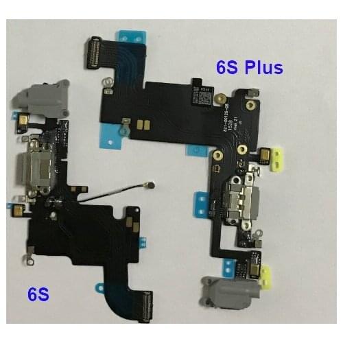 10pcs /lot For iPhone 6S 4.7" 6S plus 5.5'' Charging Charger Port USB Dock Connector Flex Cable Headphone Jack Mic Ribbon