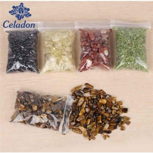 100g/bag Small no-hole Nature Stone Red tigerseye Natural Olivine Crystal Stone Beads Roundel Beads for jewelry Decorat