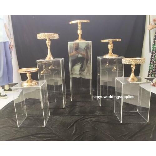 Modern wedding crystal decoration pillar /clear wedding roman columns/wedding stage pillars,wedding mandap senyu2567