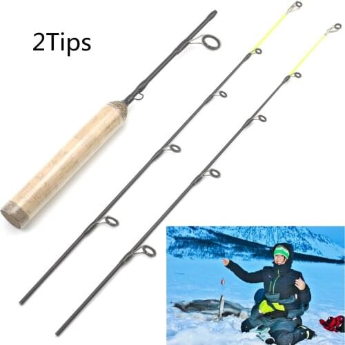 Lowest profit 2pcs Lightweight Ice Fishing Pole 60cm 55g Ice Fishing Rod Winter Fishing Casting Rod Fishing Tackle Free shipping