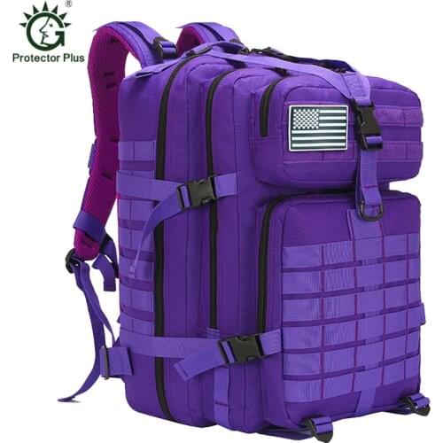 45L Large Capacity Military Tactical Backpack Army 3 Day Assault Pack Molle Bag Rucksack for Outdoor Hiking Trekking Hunting