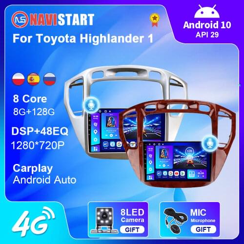 9 Inch Android 9.0 Car Navigation GPS For Toyota Highlander 2001-2007 Multimedia Player WIFI DSP BT SWC Radio 2Din No DVD Player