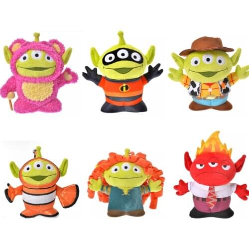 Disney Toy Story Alien Cosplay Lotso Woody Nemo Stuffed Plush Toys Cute Cartoon Anime Alien Plush Toys Christmas Gifts for Kids