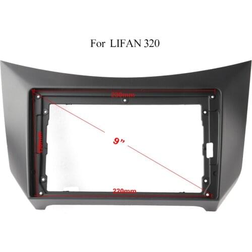 Double Din Black ABS Plastic Trim Fascia Frame For LIFAN 320 Refit Car Android Radio Navigation DVD Mounting Dashboard New