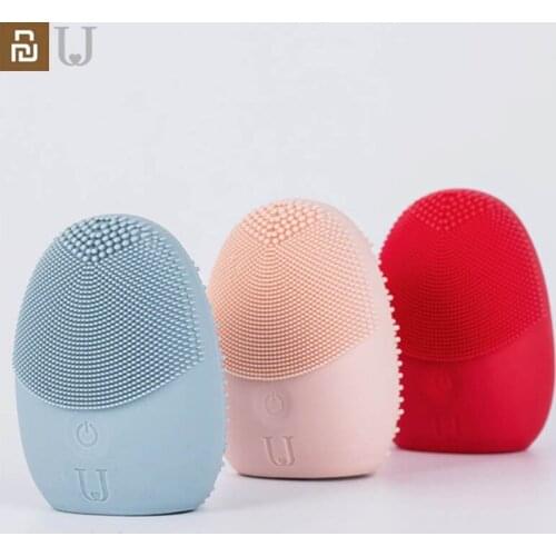 Youpin JORDAN & JUDY Face Cleaning Mini Electric Massage Brush Washing Machine Waterproof Silicone Facial Skin Care Tools