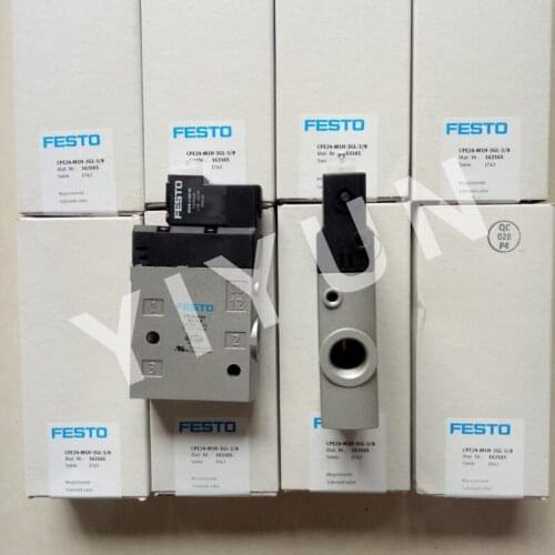 CPE24-M1H-3GL-3/8 163165 CPE24-M1H-5J-3/8 163167 CPE24-M1H--3GLS-3/8 163169 CPE24-M1H--5/3G-QS-10 170271 FESTO Solenoid valve