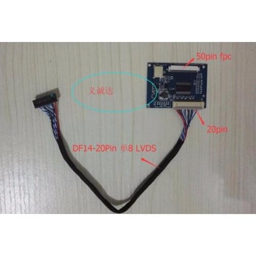 FD14- 20Pin single 8 LVDS to 50pin TTL interfaceAT070TN94 LCD LVDS-TTL adapter board