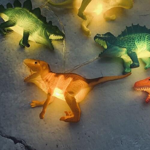 1.2m 8LEDS String Lights with Bright Realistic Looking Dinosaurs Light for Children Gift Plastic Toy Super Fun Dino