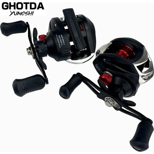 Baitcasting Reel 8kg Max Drag Reel Fishing 7.2:1 High Speed Metal Spool Fishing Reel
