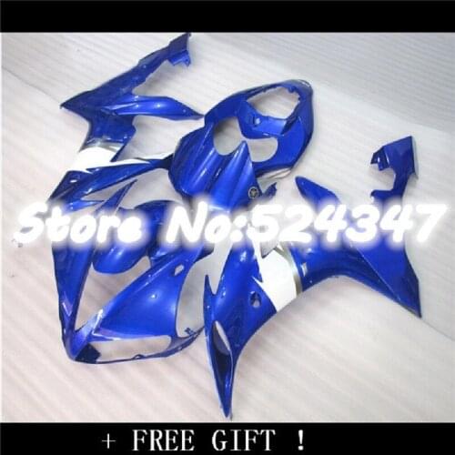 Customized Injection motorcycle fairing kits fit for YAMAHA 2004-2006 YZFR1 04 05 06 YZF R1 blue plastic fairings kit