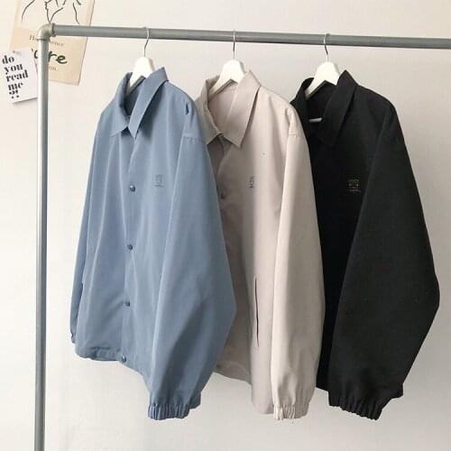 Casual Fashion Unisex Coat 5Xl Harajuku Blue Print Mens Jackets 2021 Fashion Single Breasted Man Jacket Streetwear