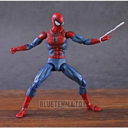 Marvel Spider Man Mafex 075 the Amazing SpiderMan Comic Ver Joints Movable Figure Model Toys