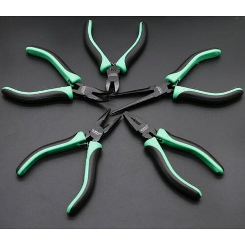 ELECALL Mini plier Cutter Cutting Nippers Pliers Hardware Mini Tool Pliers Tweezers Clamps Multi-purpose green