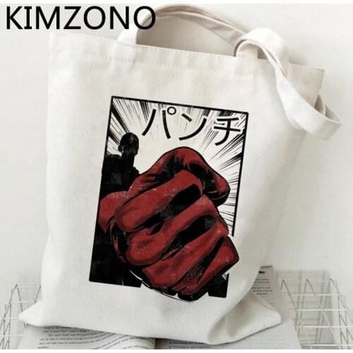 One Punch Man shopping bag bolso eco shopper bolsa bolsas de tela bag foldable bolsas ecologicas custom