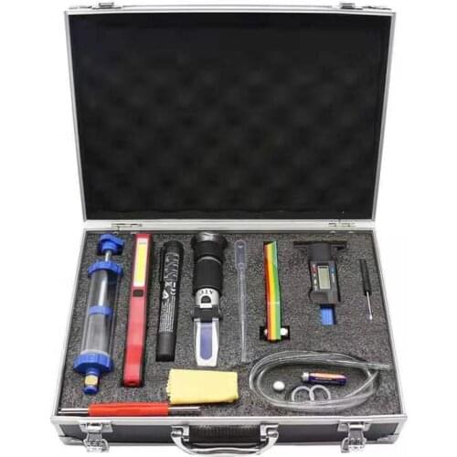 Automobile Quick Repair and Maintenance Testing Tool Set Freezing Point Tester Brake Pad Thickness Ruller Brake Oil Test Pen