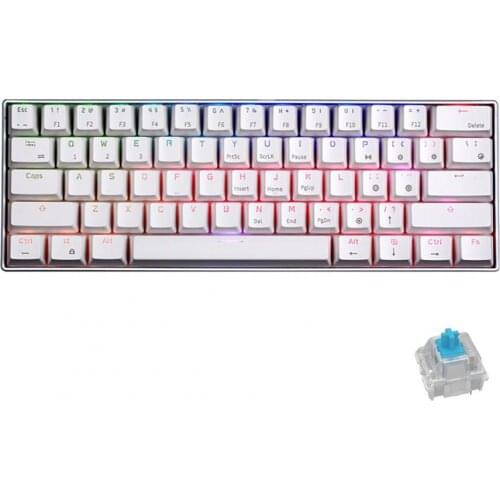 RK61 Desk Keyboard Sensitive Low Latency Ergonomic Wired Bluetooth-compatible Gaming Mechanical Keyboard for Office