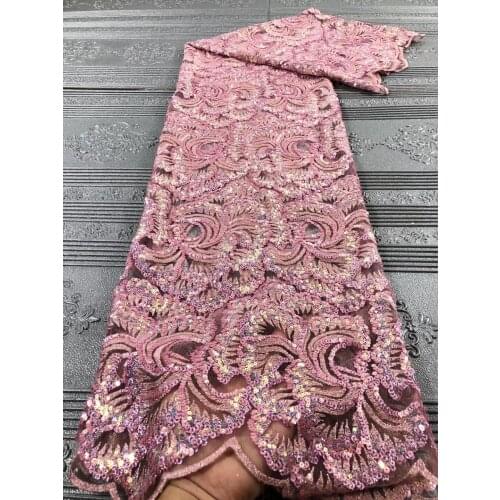 Nigeria Lace Fabric African Lace Fabric 2021 High Quality Lace With Sequins, French Lace Fabric RF4324